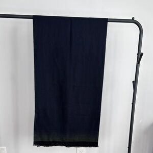 Elegant Navy Wool Scarf